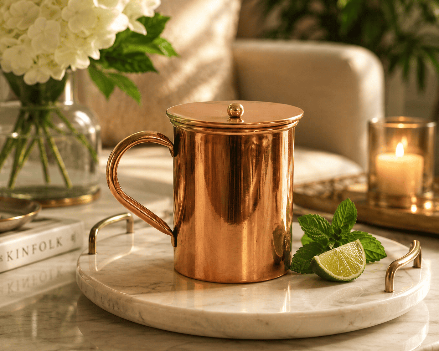Signature Tall Smooth Copper Mug Set | 16oz