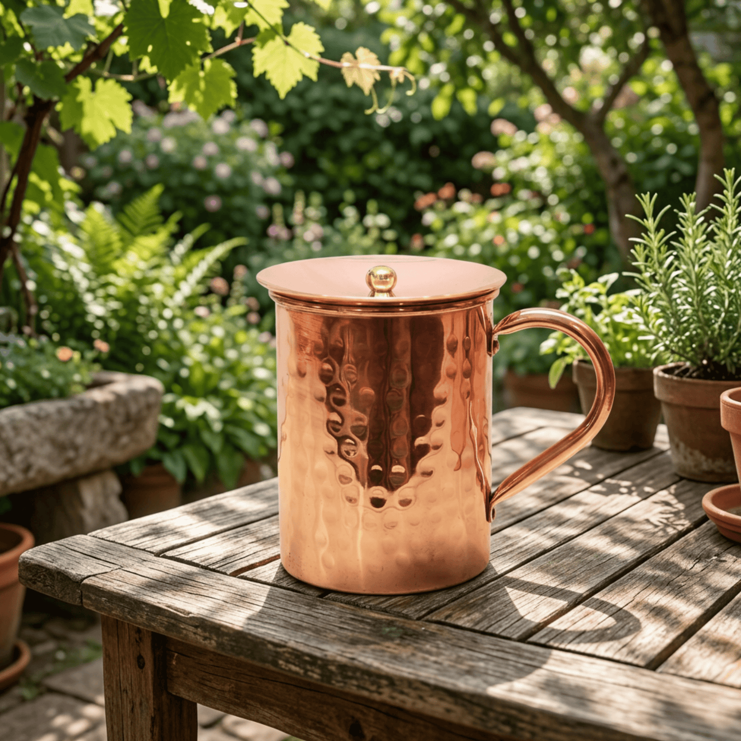Signature Tall Hammered Style Mug Set | 16oz