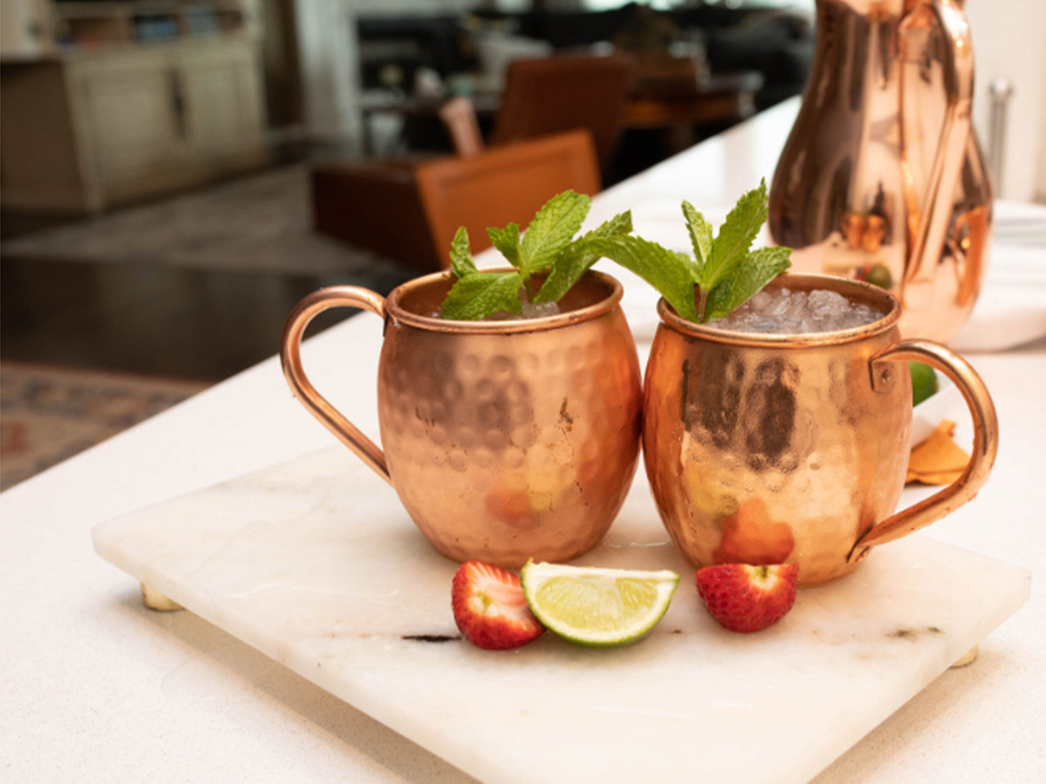 Barrel Hammered Mug Set of 2 | Each Mug Holds 16oz