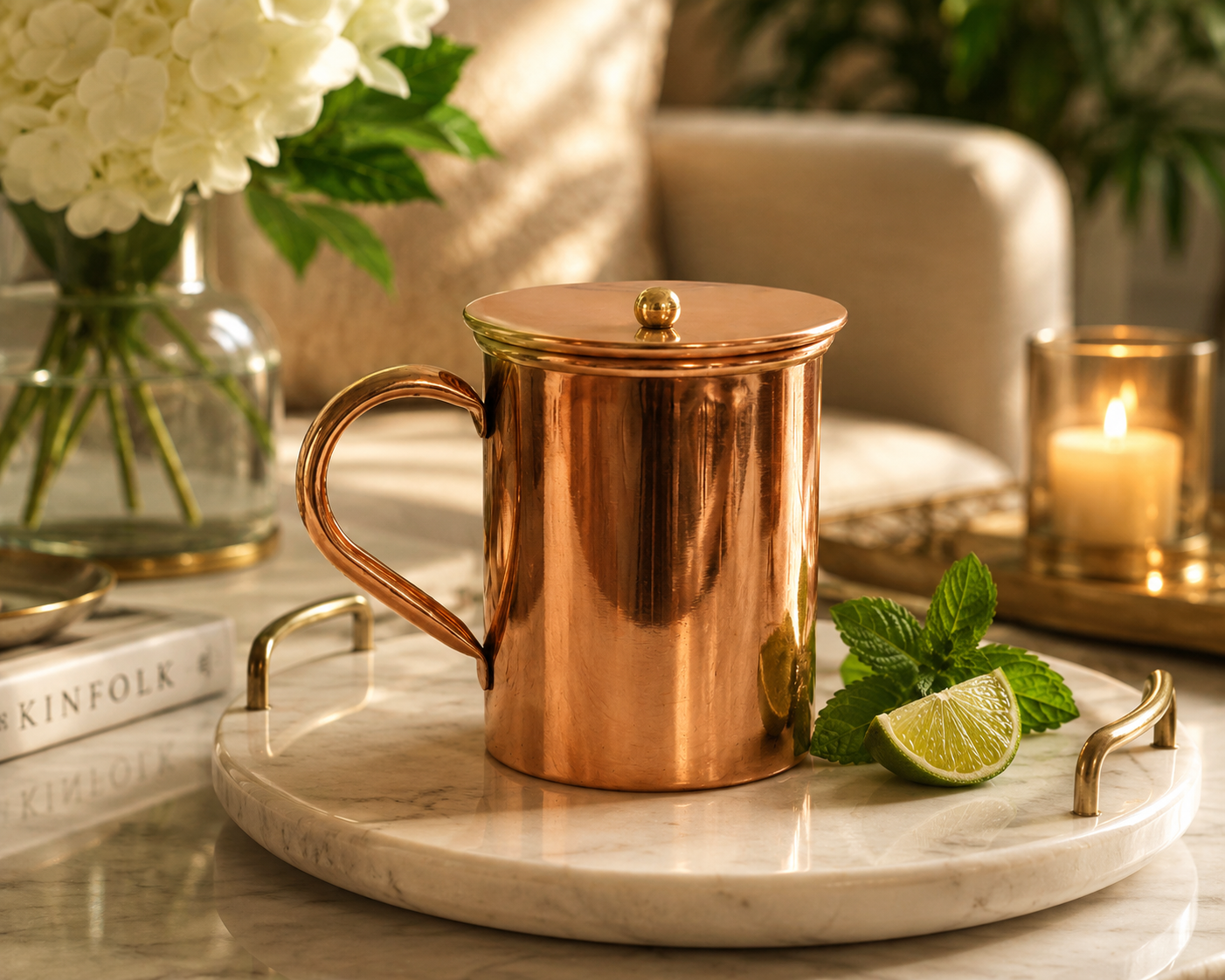 Signature Tall Smooth Copper Mug Set | 16oz
