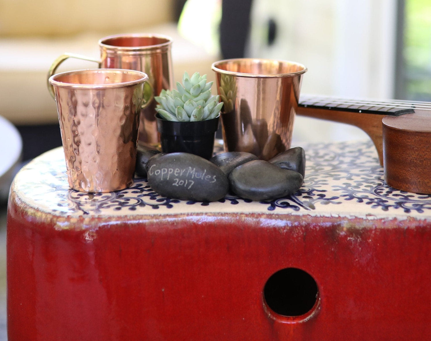 Hand Hammered Copper Tumbler | 14oz