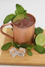 Load image into Gallery viewer, 100% Copper Moscow Mule Mug by Copper Mules - Tall Smooth Style - Premium Handcrafted Quality - Strong Riveted Handle - 16oz