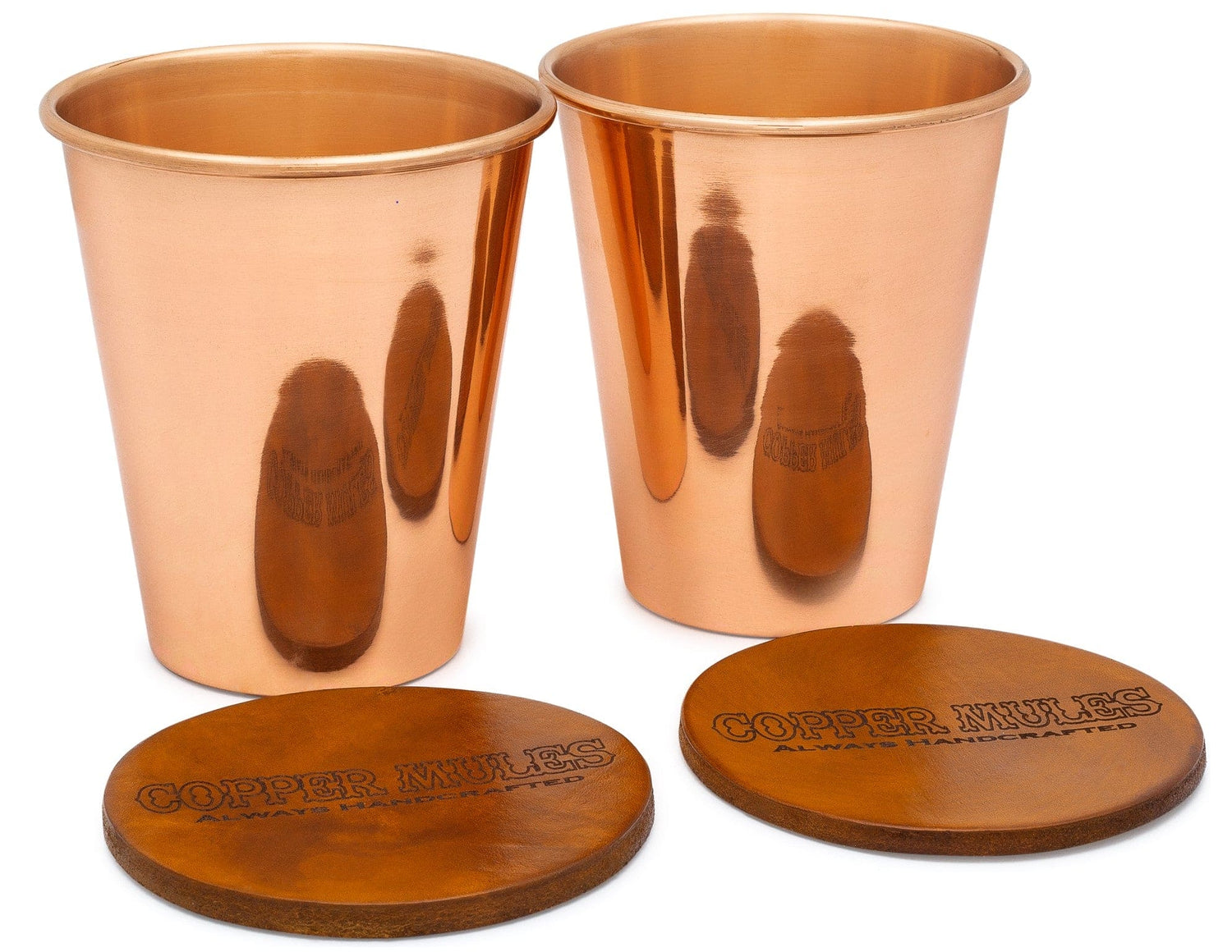 Elegant Copper Pitcher with PerfectFit Lid | 70 oz and 2 Smooth Tumblers | Each Tumbler Holds 14 oz